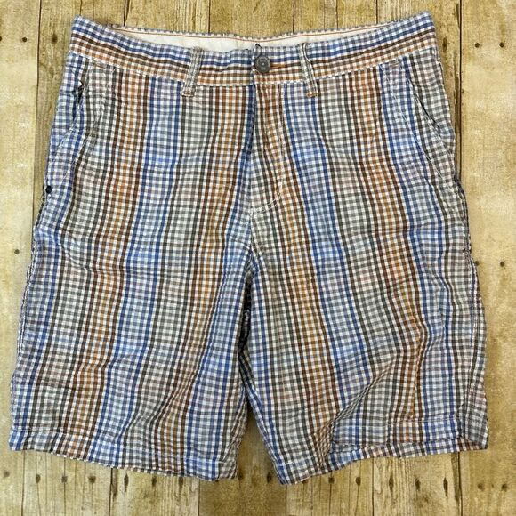 Tommy Bahama Bermuda Shorts Gingham Check Size 33 - Picture 1 of 7